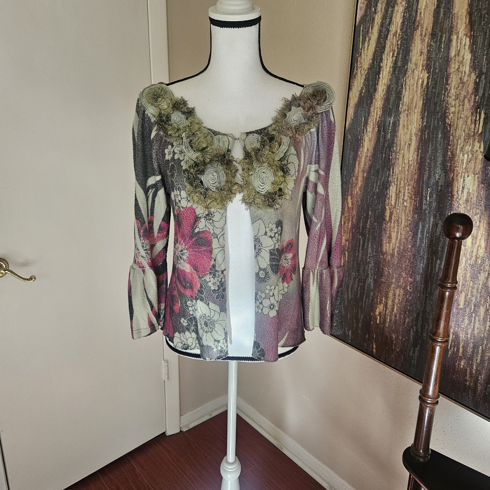 Floral Embellished Women's Cardigan